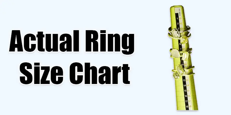 actual ring size chart