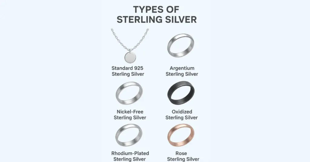 different types of sterling silver