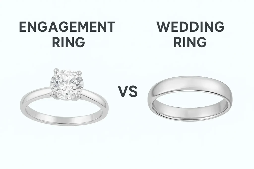 engagement ring vs wedding ring