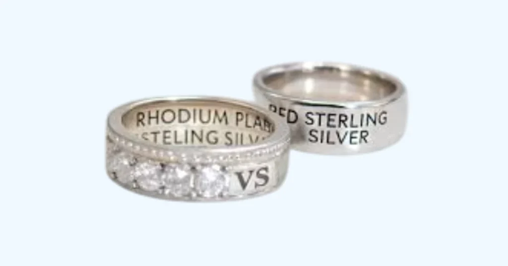 rhodium plated sterling silver