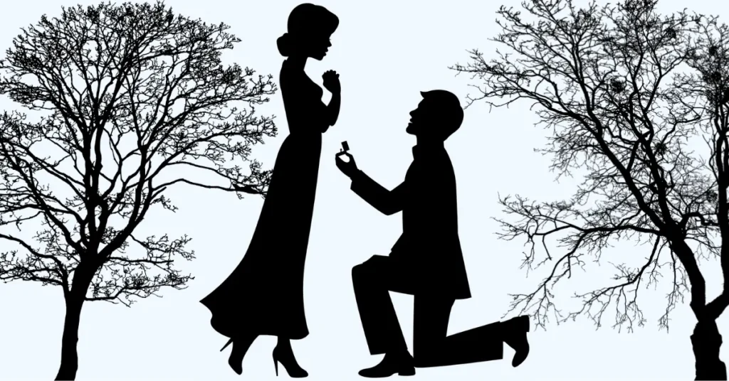 boy give promise ring to a girl
